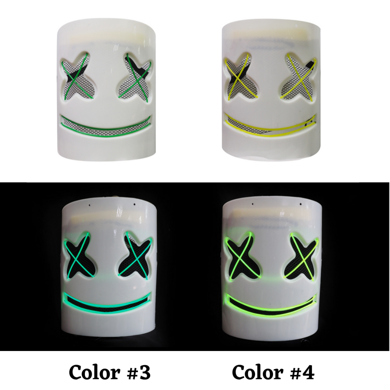 Light Up Marshmellow Face Mask