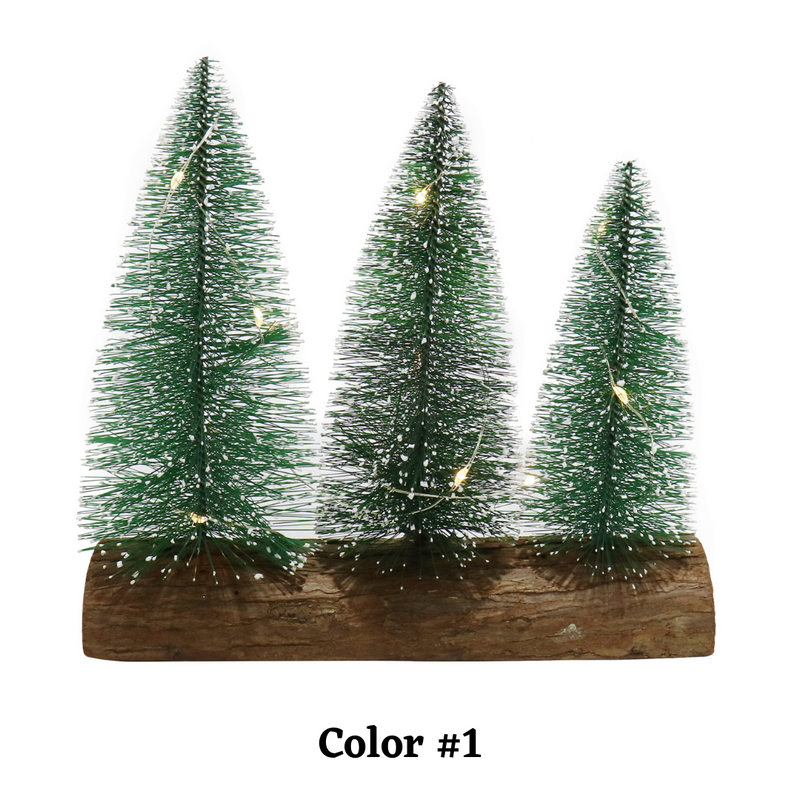  Light Up Snowy Bristle Tree Decor