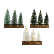 Light Up Snowy Bristle Tree Decor – thumbnail