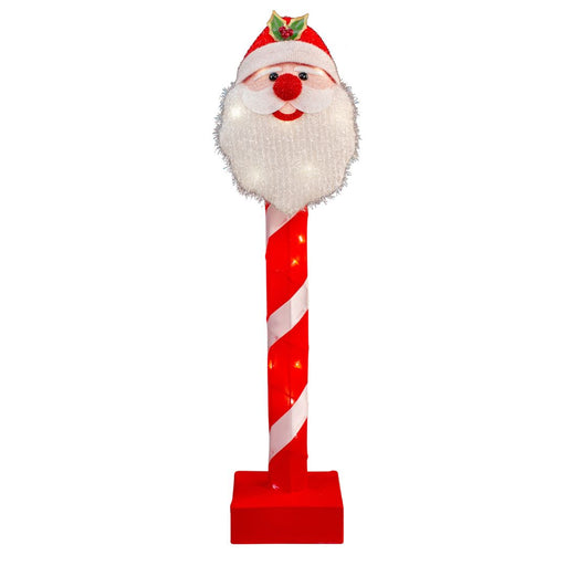 RONIS LIGHT UP TINSEL MESH SANTA POLE