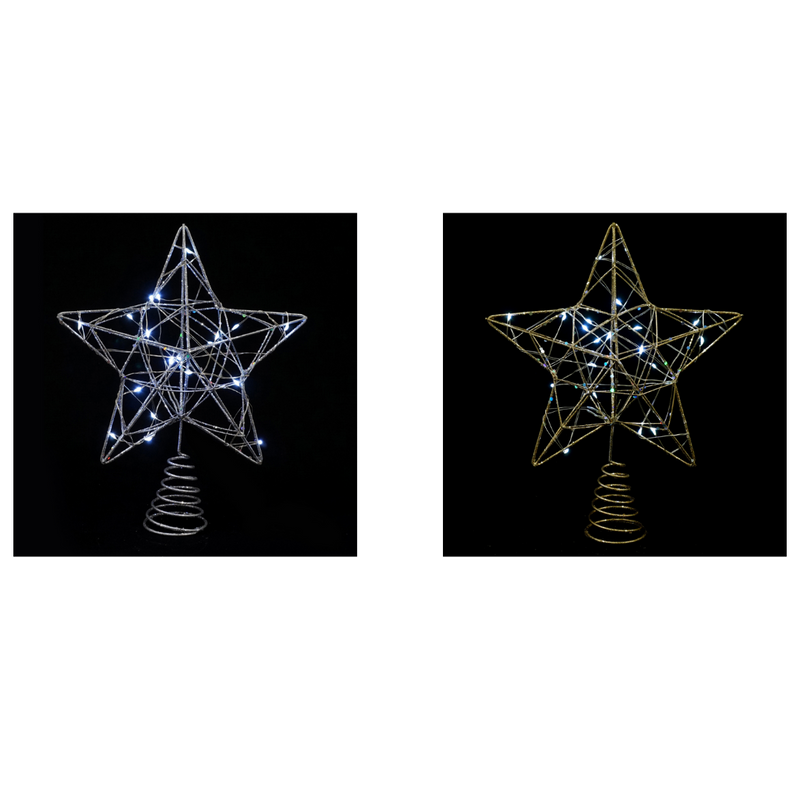 Light Up Wire Star Topper 20cm