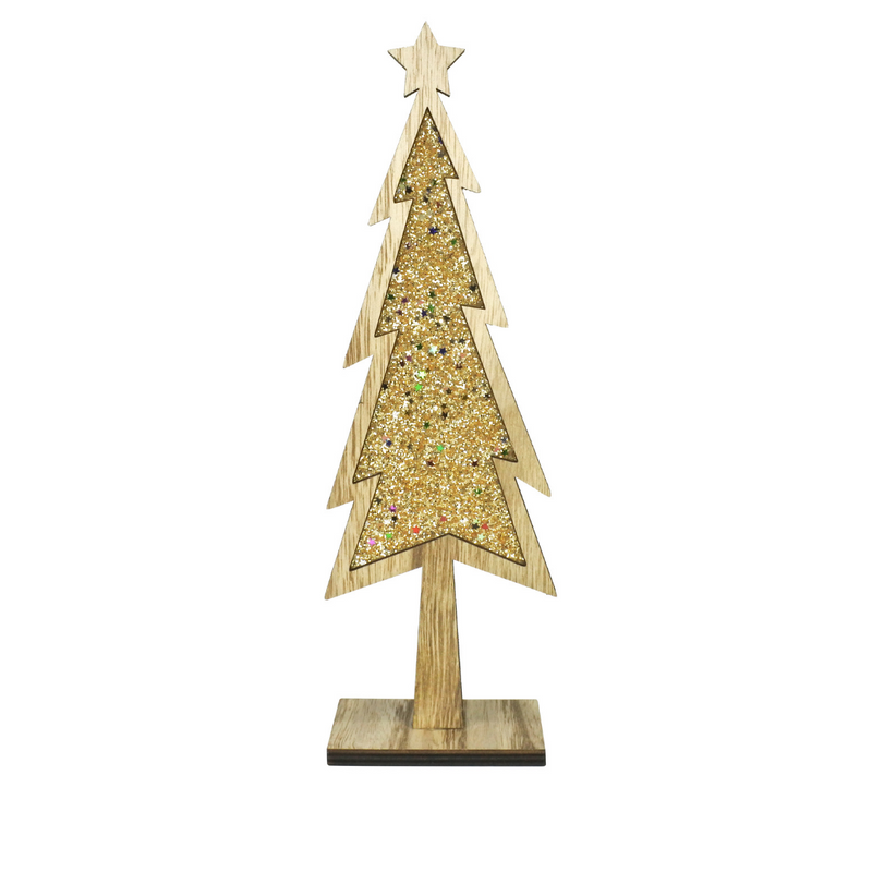 MDF Glitter Table Tree 25cm