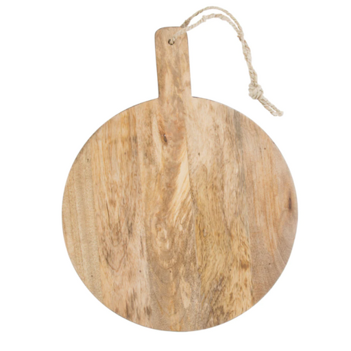 Medium Mango Wood Round Serving Board Natural 58x48x2cm