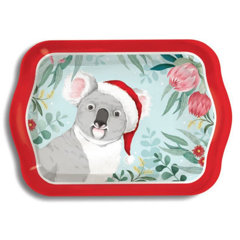 Melamine Tray Christmas Australiana Large