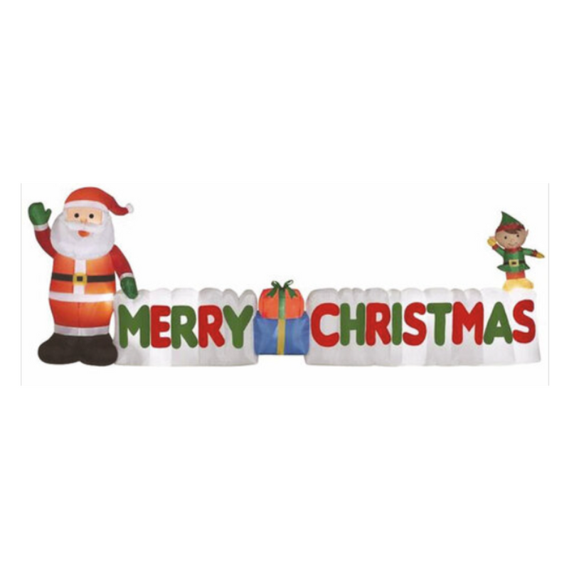 MERRY CHRISTMAS SIGN LONG INFLATABLE 360CM