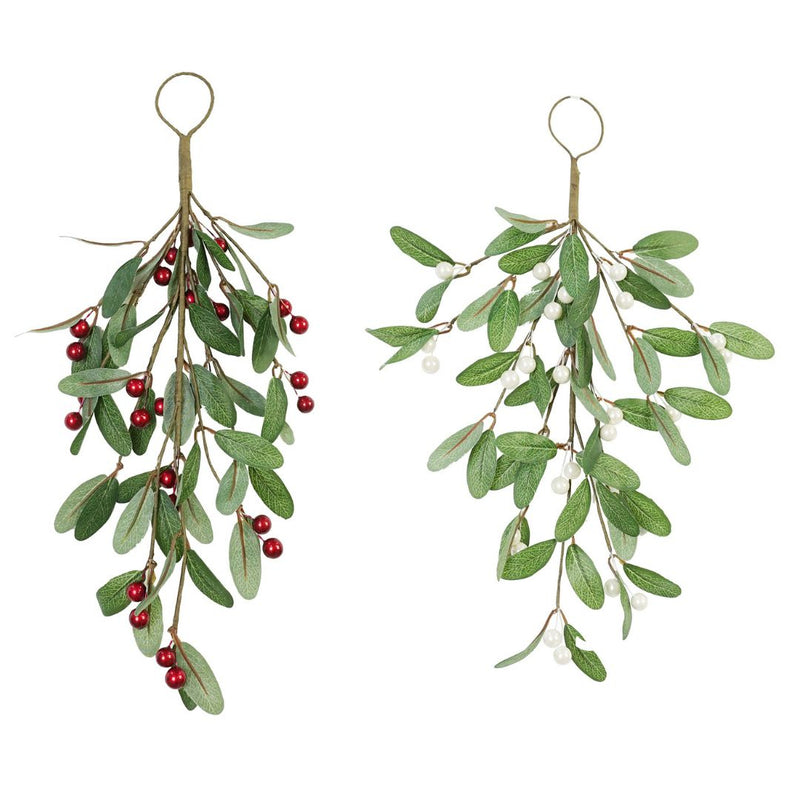 Mistletoe Swag Lacq Berry 40cm Assorted