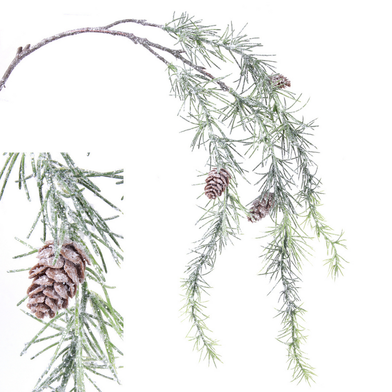 Ronis Mixed Pine Cone Hanging Spray 89cm