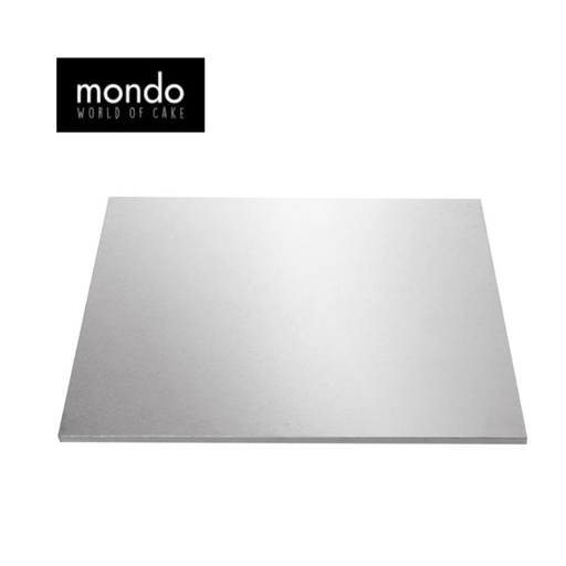 Mondo Cake Board Square Silver Foil 20in