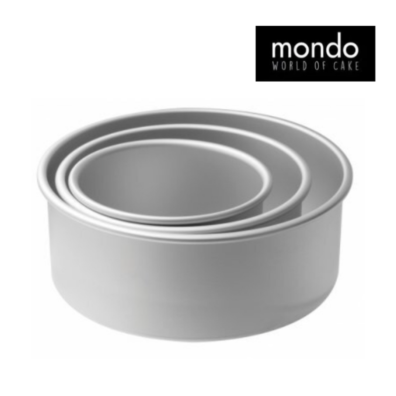 Mondo Set of 3 Round Deep Cake Pans 4in