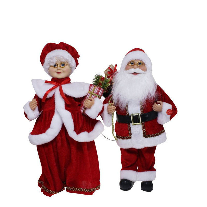 RONIS MR AND MRS CLAUSE ANIMATED SET OF 2 43CM