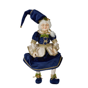 Mrs. Claus Blue Gold Sitting 70cm