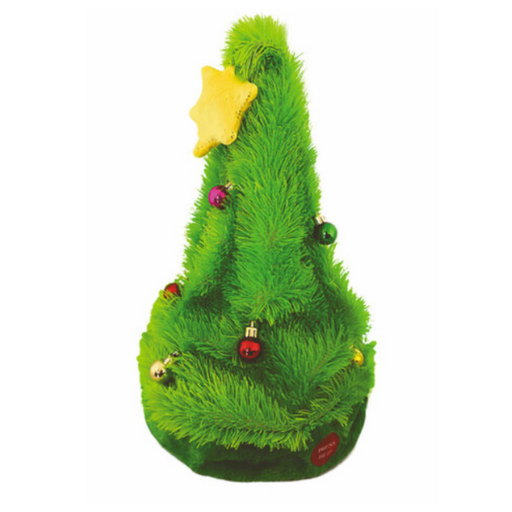 MUSICAL AND MOVING XMAS HAT WITH BAUBLES BATTERY OPERATED 35CM