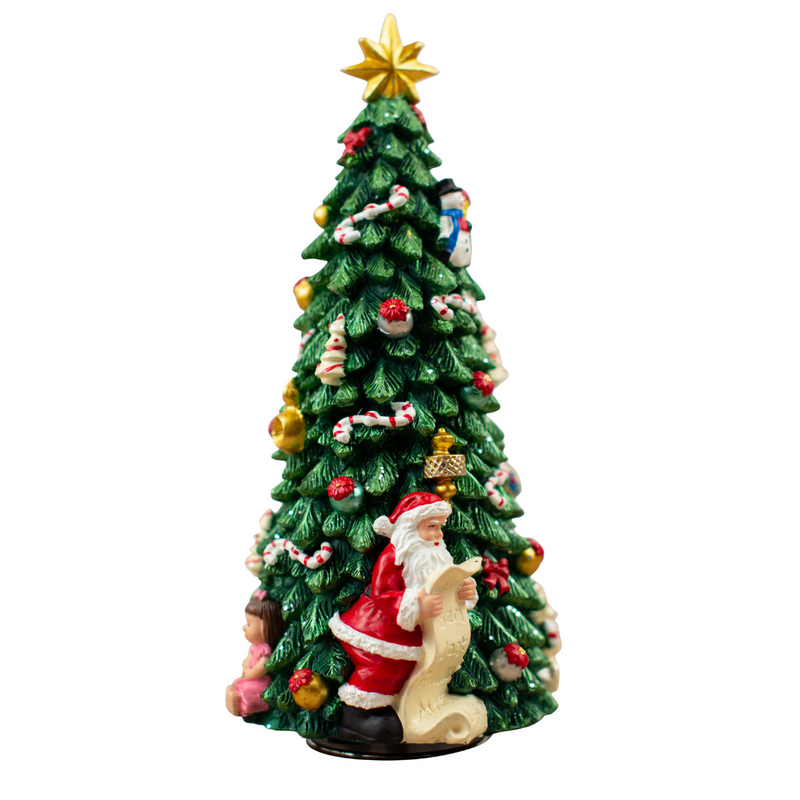 Ronis Musical Revolving Polyresin Tree 22cm