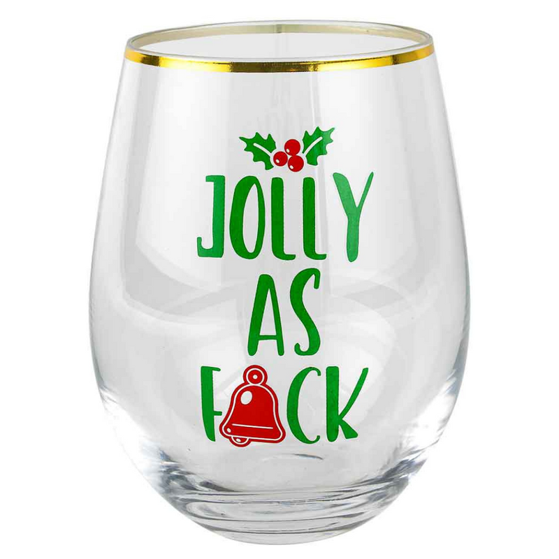 Novelty Christmas Stemless Jolly 600ml