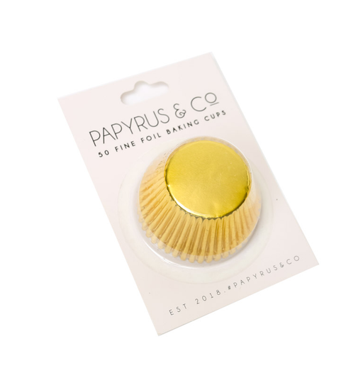 PAPYRUS AND CO Mini Gold Foil Baking Cups 50 Pack - 35Mm Base