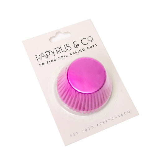 PAPYRUS AND CO Standard Hot Pink Foil Baking Cups 50 Pack