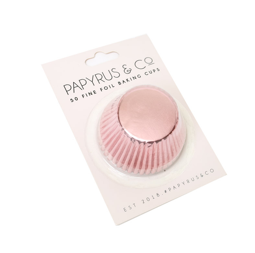 PAPYRUS AND CO Standard Pastel Pink Foil Baking Cups 50 Pack