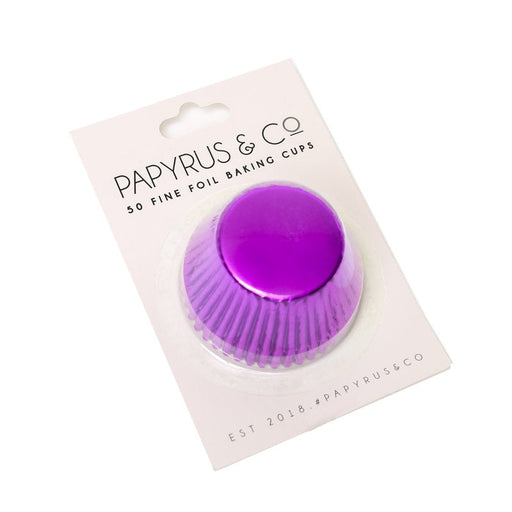 PAPYRUS AND CO Standard Purple Foil Baking Cups 50 Pack