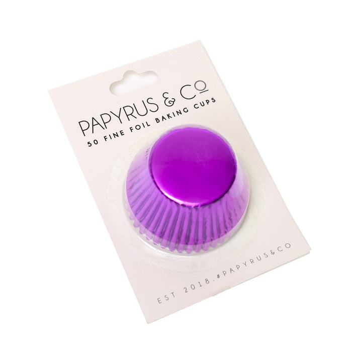 PAPYRUS AND CO Standard Purple Foil Baking Cups 50 Pack
