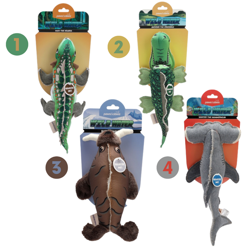 Paws Claws Wild Water Animalz 33cm 4 Asstd