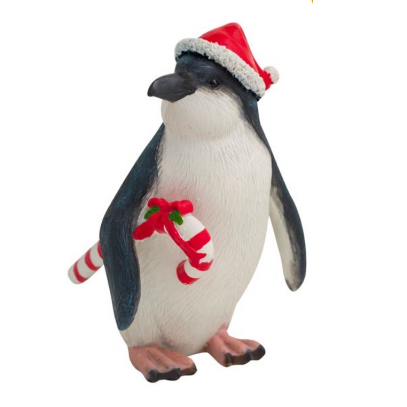 Penguin with Candy Cane 15cmH