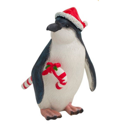 Penguin with Candy Cane 15cmH