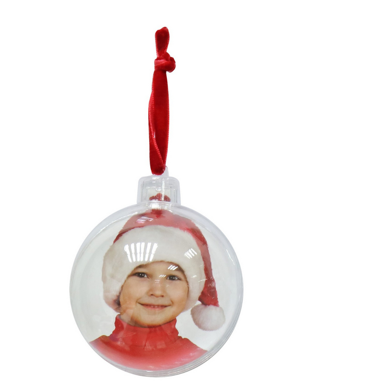 Photo Bauble DIY Red Loop 7cm