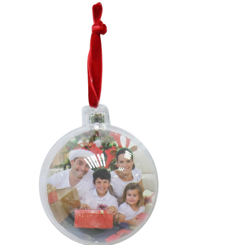 Photo Bauble DIY Red Loop 7cm