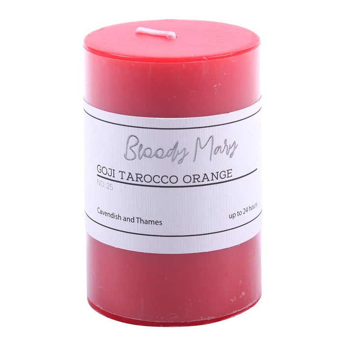 Pillar Candle Bloody Mary - Goji Tarocco Orange 5X7.5Cm