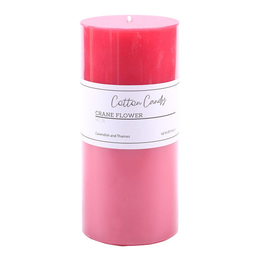 Pillar Candle Cotton Candy - Crane Flower 7x15cm