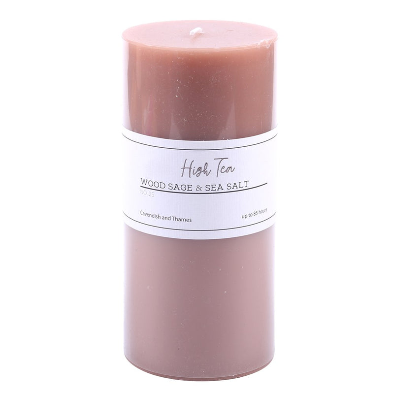 Pillar Candle High Tea - Wood Sage and Sea Salt 7x15cm