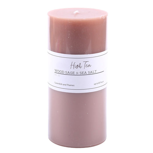Pillar Candle High Tea - Wood Sage and Sea Salt 7x15cm