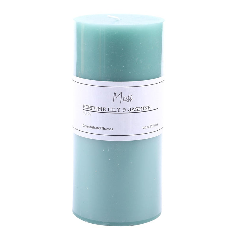 Pillar Candle Moss - Perfume Lily & Jasmine 7x15cm