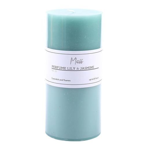 Pillar Candle Moss - Perfume Lily & Jasmine 7x15cm