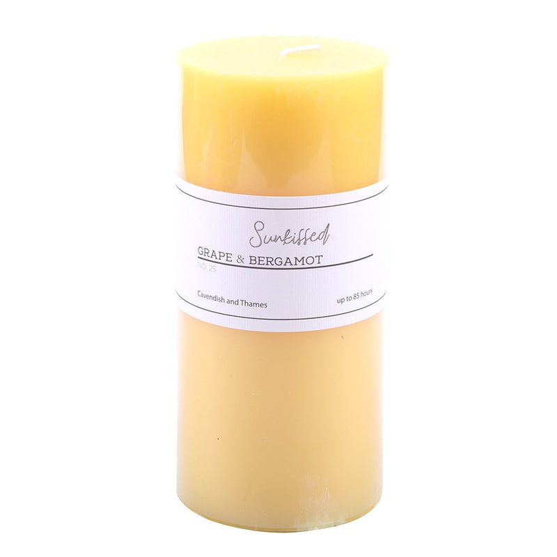 Pillar Candle Sunkissed - Grape and Bergamot 7x15cm