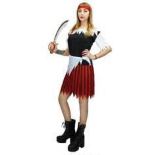 RONIS PIRATE LADIES COSTUME WITH PLEAT SKIRT