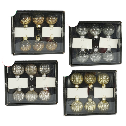 PLACE CARD HOLDER BAUBLE 6pk