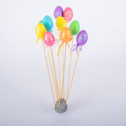 Polystyrene Egg On Pick With Glitter 10pk