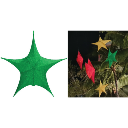 RONIS POP-UP TINSEL STAR 65CM GREEN