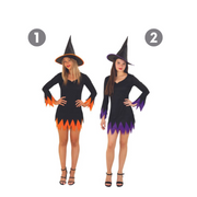 RONIS Pretty Witch Ladies Basic Costume – thumbnail