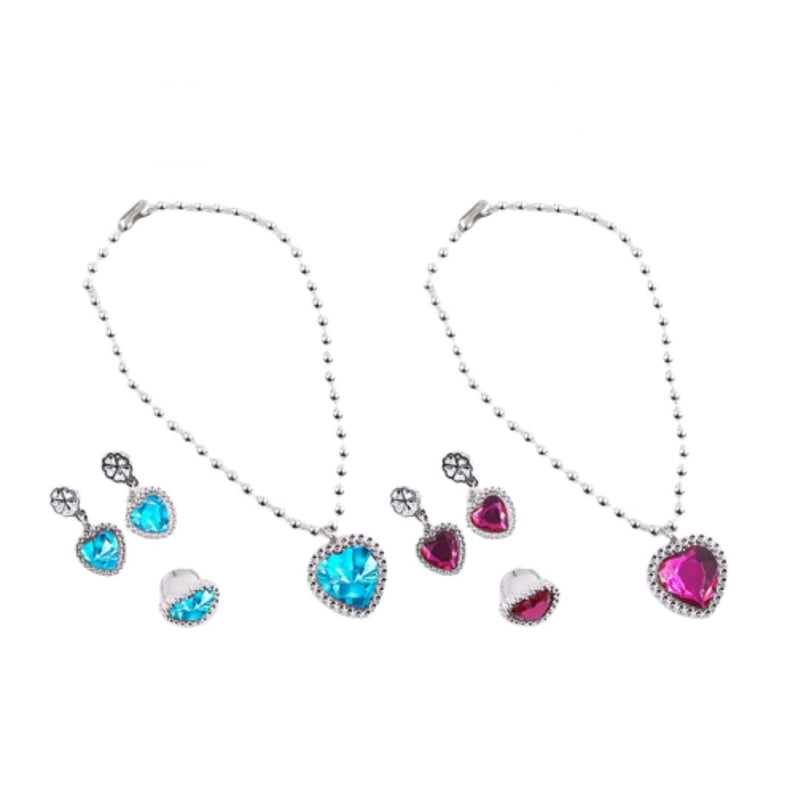 Princess Necklace and Earring Set – Kids Sparkly Dress-Up Jewelry