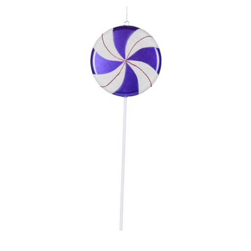 Purple Lollypop Hanging Christmas Decoration 43cm