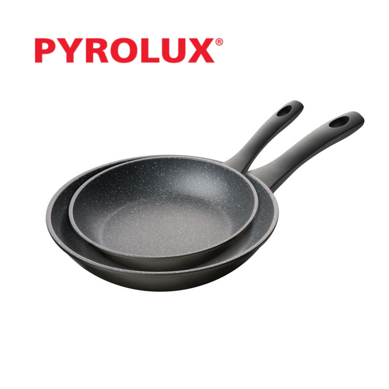 PYROLUX PYROSTONE FRYPAN SET 24CM 30CM 2PC
