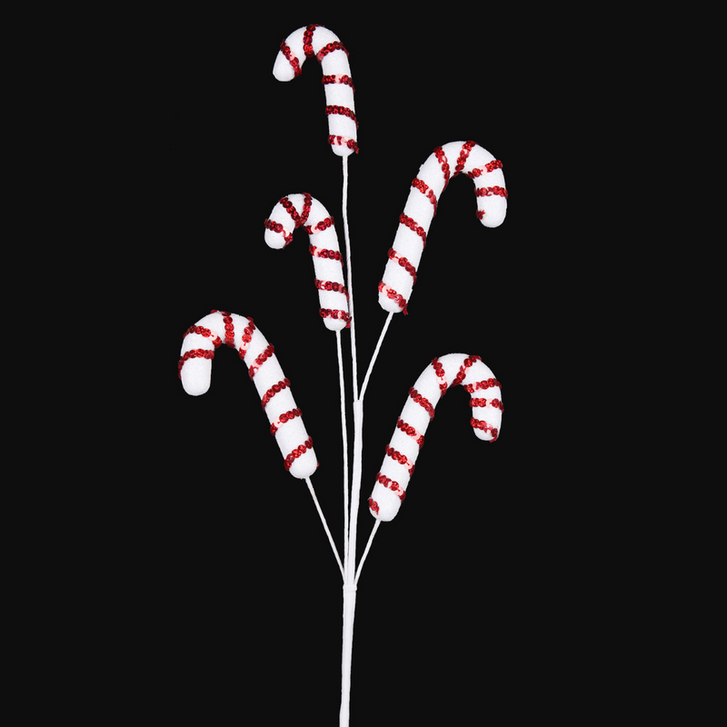 Red and White Candy Cane Pick 70cm