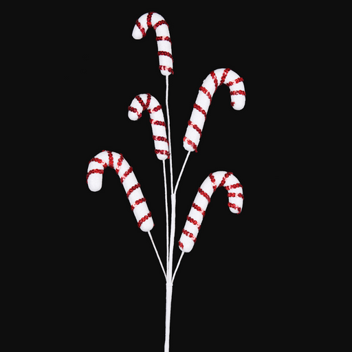 Red and White Candy Cane Pick 70cm