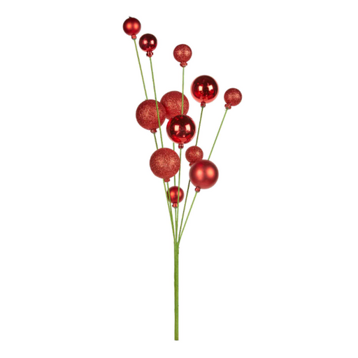 Red Ball Spray Christmas Decoration 60cm