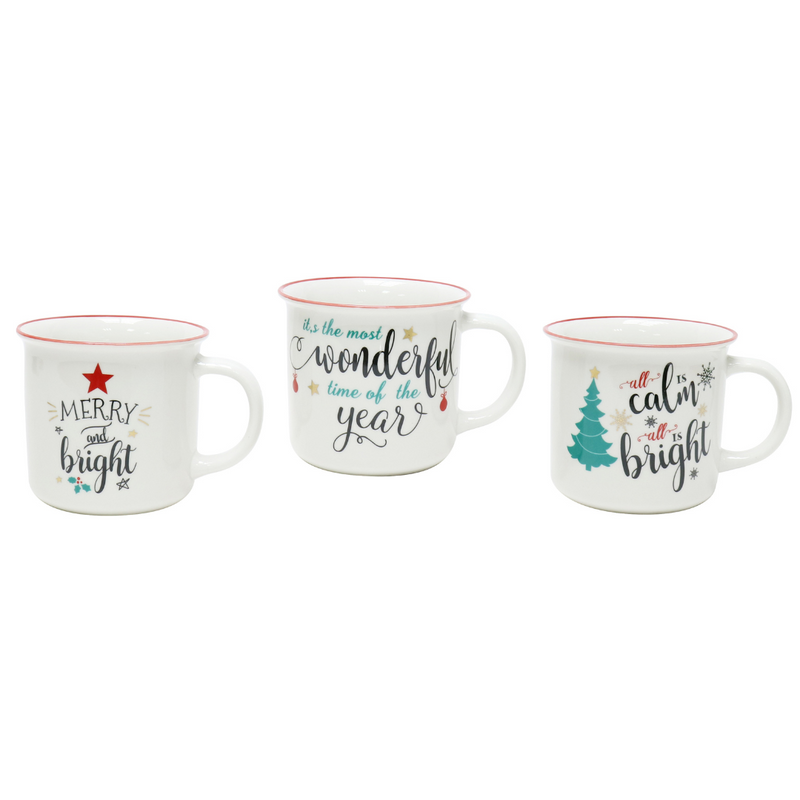 RED RIM COFFEE MUG 410ml