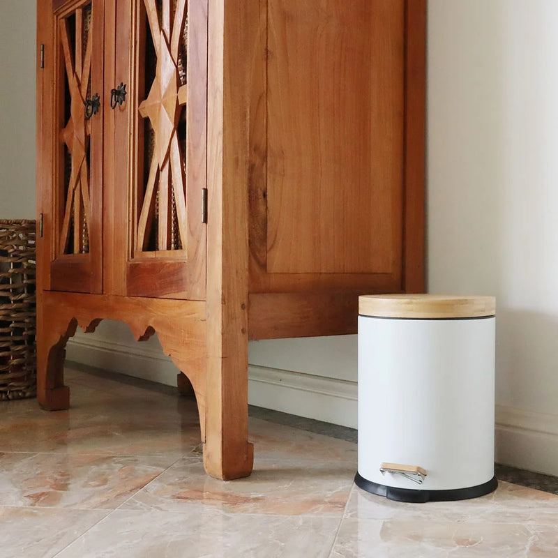 Eco Basics Rubbish Bin 5L - White