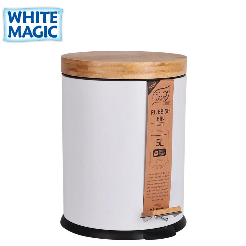 Eco Basics Rubbish Bin 5L - White