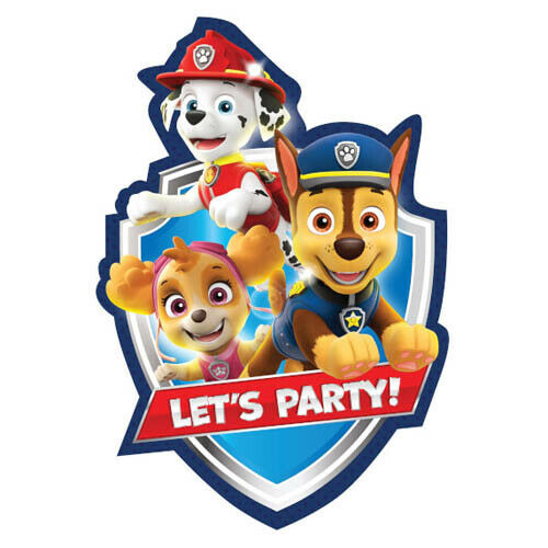 Paw Patrol Adventures Postcard Invitations 8Pk
